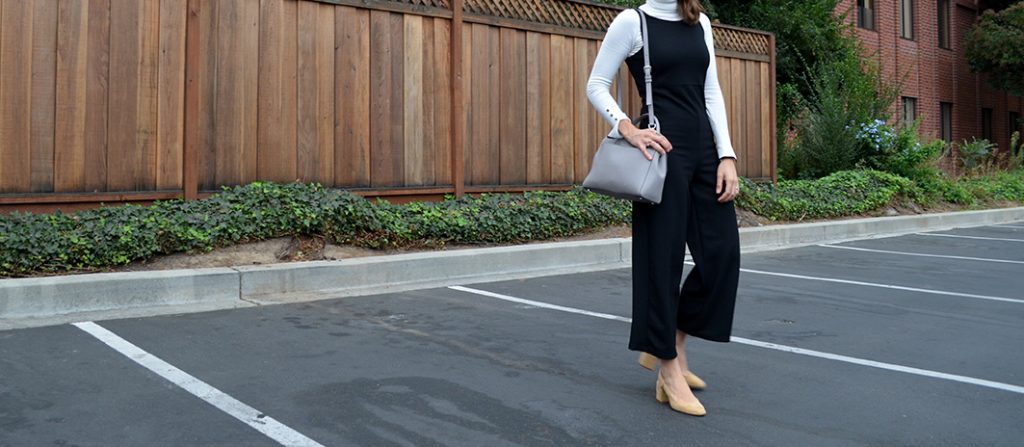 Black jumpsuit, black jumpsuit, slinkback, beige shows link back beige shows, fall style, chico style, fall chic style, stylist, turtle neck blouse, white blouse, chic jumpsuit, bay area blog, bay area blogger, jumpsuit style, fall 2016, karla vargas