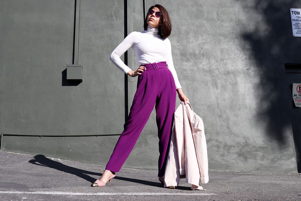 How to Style Purple Pants…2 of 4 ways ...