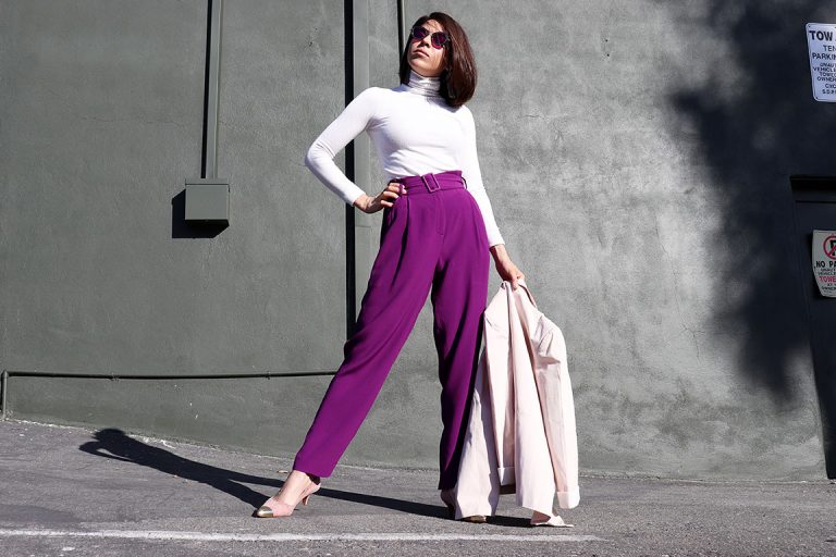 How to Style Purple Pants…2 of 4 ways - My Stylosophy