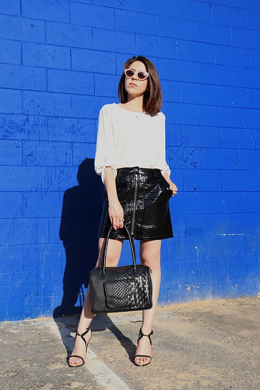 blackskirt-springstyle-pvcskirt-blackheels-karlavargas-sandiegoblogger-pvctrend-trend2018