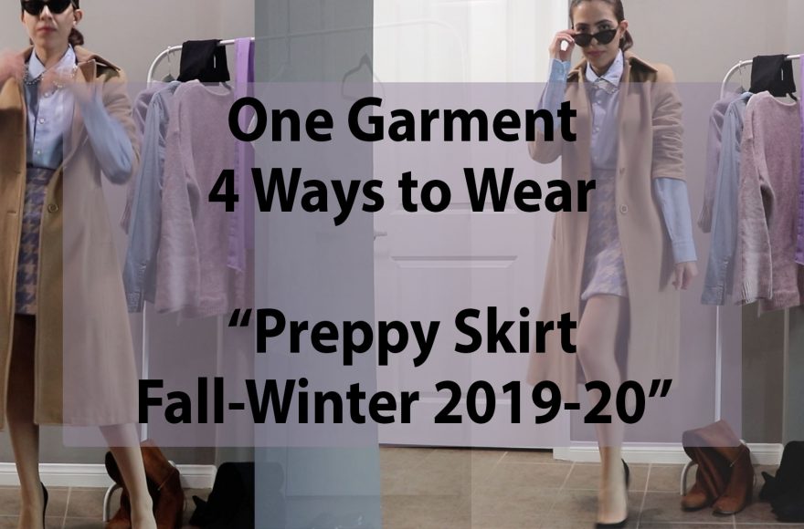 Video of a girl styling ways to wear a preppy skirt fall winter 2019 2020